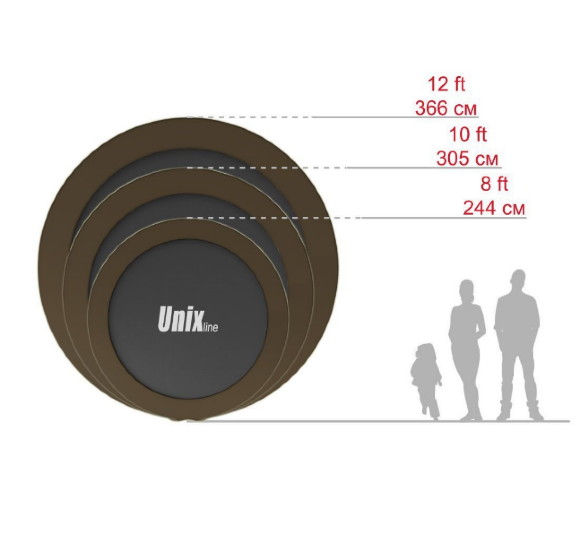 Батут UNIX line 10 ft Black&Brown (inside)