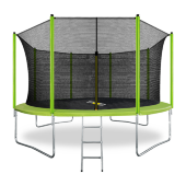 Батут Arland 14FT с внутренней страховочной сеткой и лестницей (Light green)
