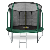 Батут премиум Arland 10FT с внутренней страховочной сеткой и лестницей (Dark green)