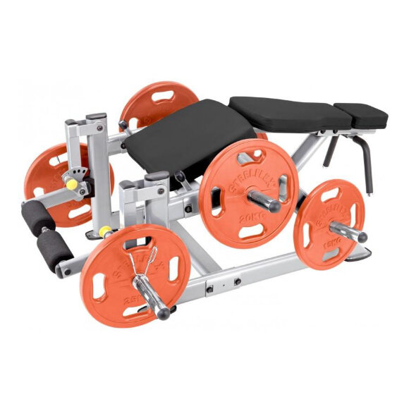 Сгибание ног лежа на свободных весах Steelflex PLLC