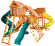Игровая площадка Playgarden "Mega SkyFort" с двумя игровыми домиками и переходом