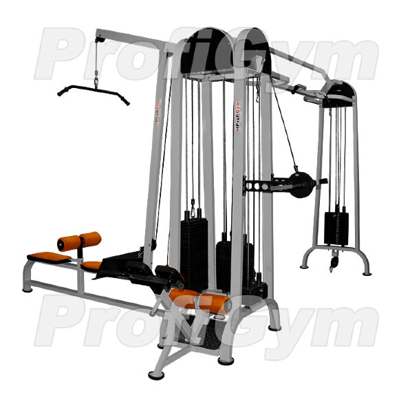 Четырехпозиционная станция с гиперэкстензией ProfiGym МС-0250-С